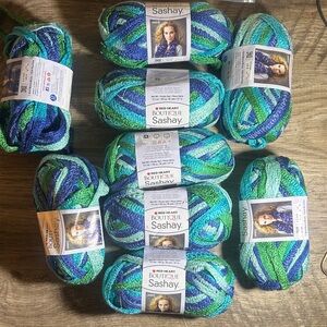 Red Heart Boutique Sashay Yarn - Blue and Green